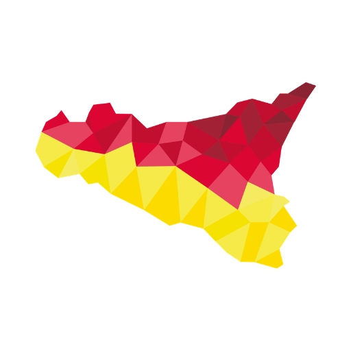 Icona della Sicilia con i colori tradizionali per la Trattoria Anima e Cori